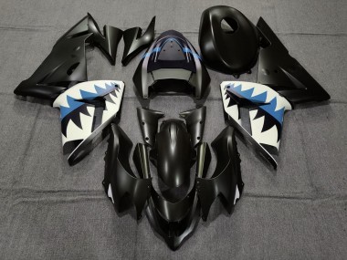 04-05 Squalo Nero Opaco & Azzurro ZX10R Carena