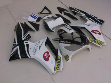 06-08 Bianco & Nero Con Bandiera Daytona 675 Carena