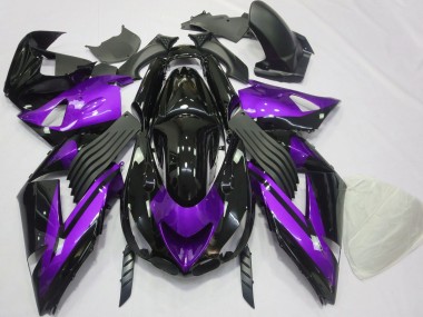 06-11 Viola Lucido & Tinta Unita Nera ZX14R Carena