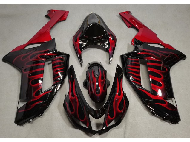 07-08 Nero Lucido & Rosso Fiamma ZX6R Carena 07-08 Nero Lucido & Rosso Fiamma ZX6R Carena
