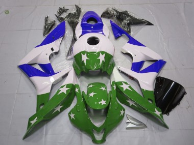 07-08 Stelle & Strisce Verdi & Blu CBR600RR Carena