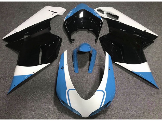 07-14 Azzurro Lucido Bianco & Nero Ducati 848 1098 1198 Carena 07-14 Azzurro Lucido Bianco & Nero Ducati 848 1098 1198 Carena