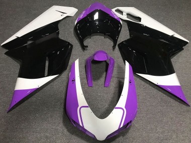 07-14 Lucido Viola Bianco & Nero Ducati 848 1098 1198 Carena