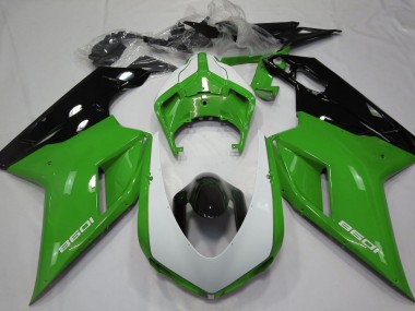 07-14 Verde Lucido & Bianco Ducati 848 1098 1198 Carena