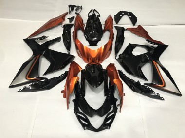 09-16 Nero Lucido & Arancione Lucido GSXR 1000 Carena