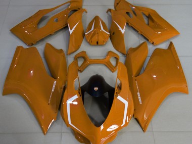 11-14 Arancione Lucido & Bianco Ducati 1199 Carena