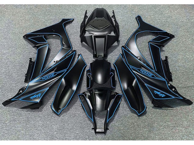 11-15 Fodera Nera Opaca & Blu ZX10R Carena 11-15 Fodera Nera Opaca & Blu ZX10R Carena