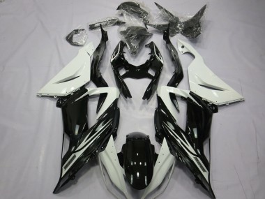 13-18 Bianco Nero Lucido Semplice ZX6R Carena