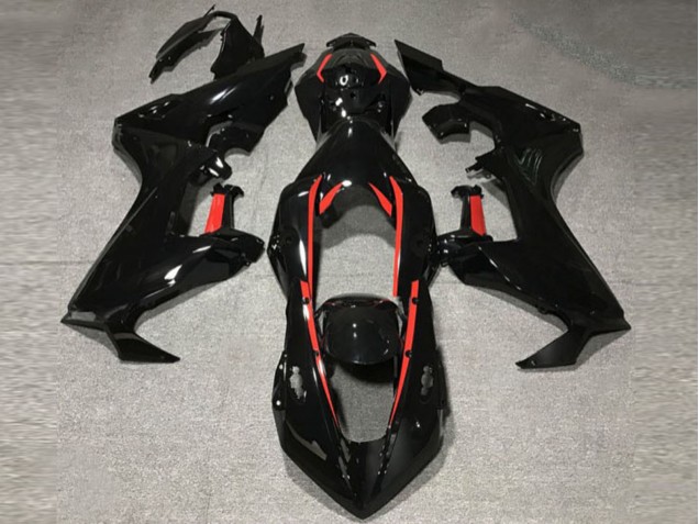 17-23 Nero Lucido Con Fodera Rossa CBR1000RR Carena 17-23 Nero Lucido Con Fodera Rossa CBR1000RR Carena